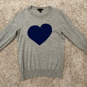 J.Crew merino wool heart sweater